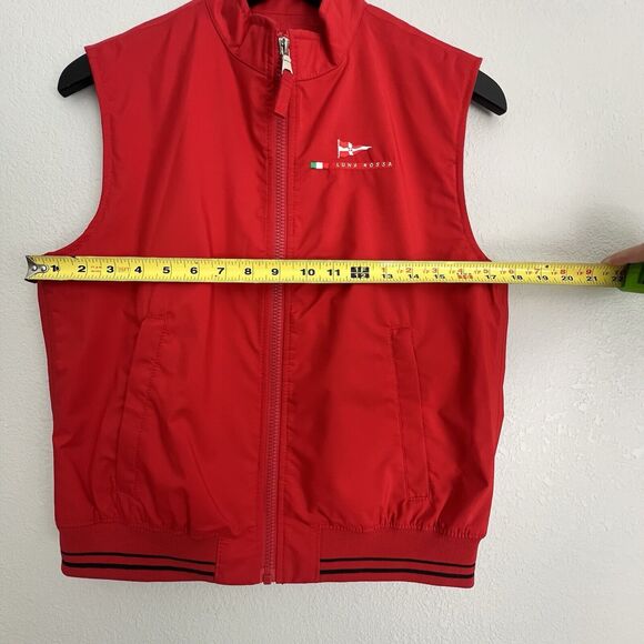 Luna Rossa Prada Zip Vest Size 42 Red - Picture 6 of 10